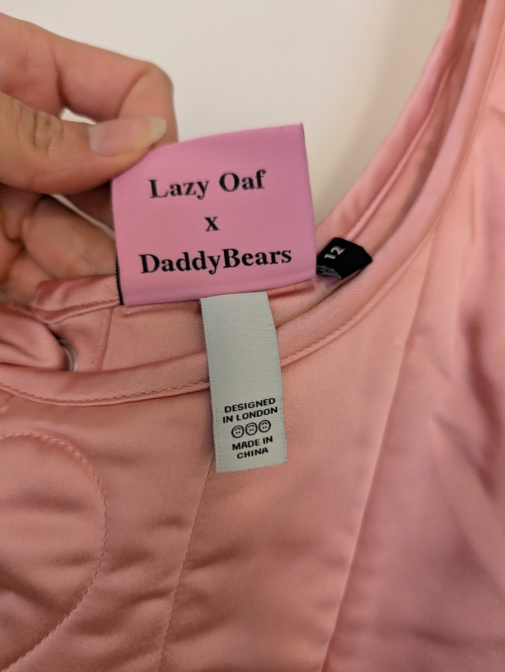 Pink Quilted Satin Corset Tank with Heart Detail - Picture 9 of 11